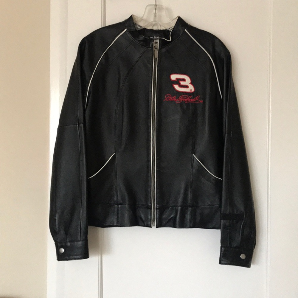 Dale Earnhart Wilsons Leather Jacket Black